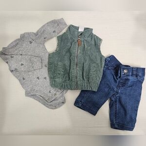 Baby boy outfit – 3 pieces (jacket + top + pants) from Carter's